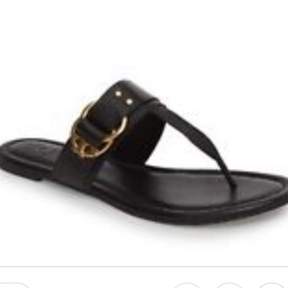 NWOB TORY BURCH MARSDEN BLACK SANDALS sz 9 10.5 11